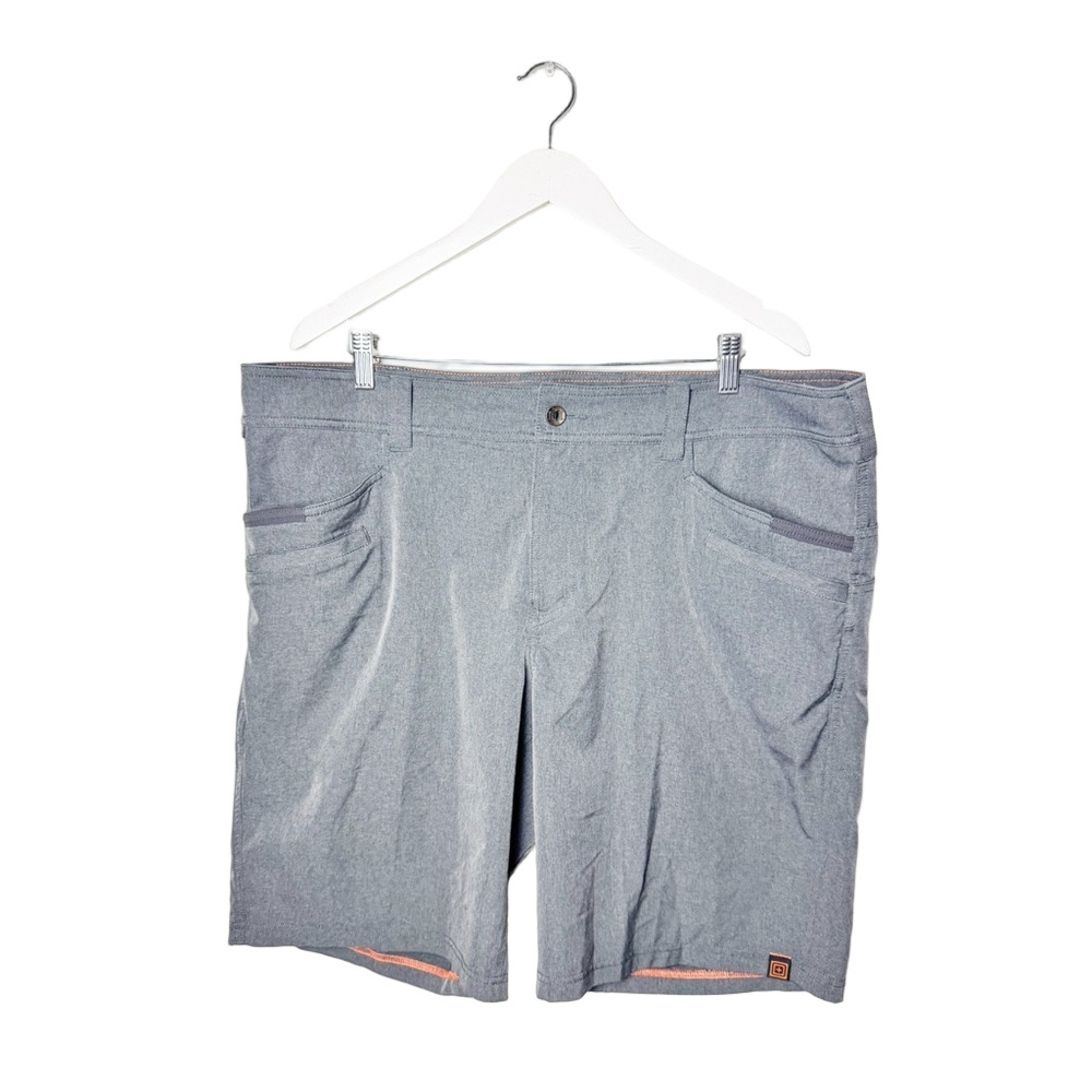 5.11 Tactical Mens Size 42 Gray Shorts Flat Front 8 Pockets Stretch